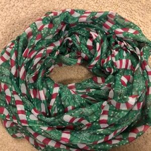 Infinity candy cane christmas scarf